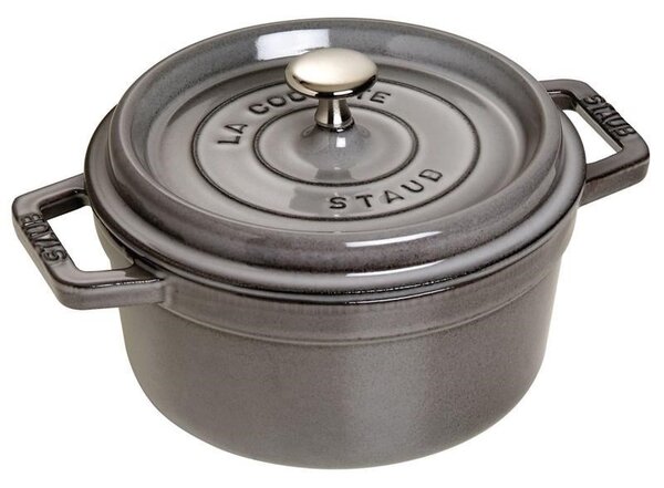 Liatinový hrniec Staub 22 cm, šedý
