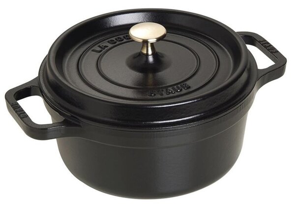 Liatinový hrniec Staub 22 cm, čierny