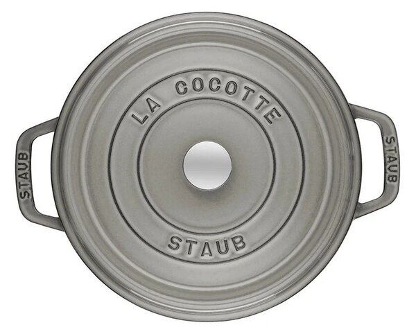 Liatinový hrniec Staub 22 cm, šedý