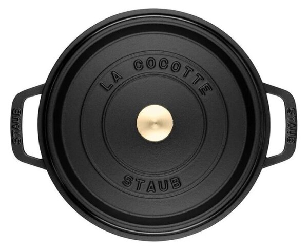 Liatinový hrniec Staub 28 cm, čierny