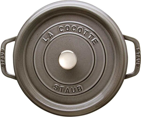 Liatinový hrniec Staub 24 cm, šedý