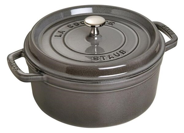 Liatinový hrniec Staub 24 cm, šedý