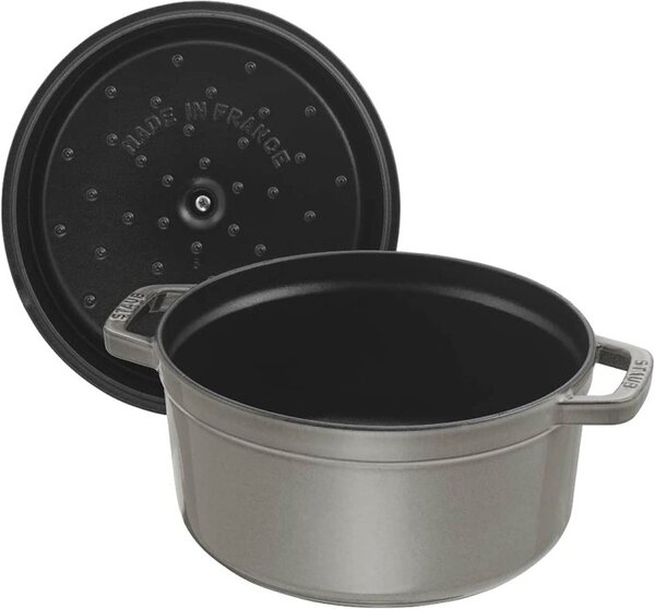 Liatinový hrniec Staub 24 cm, šedý