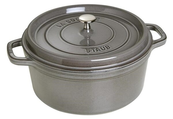 Liatinový hrniec Staub 28 cm, šedý