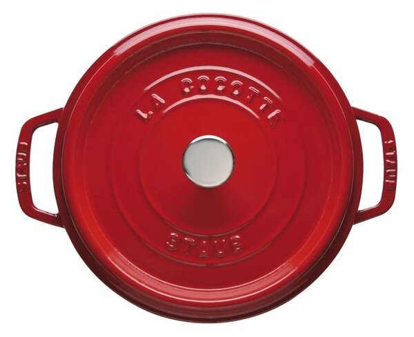 Liatinový hrniec Staub 26 cm, višňa