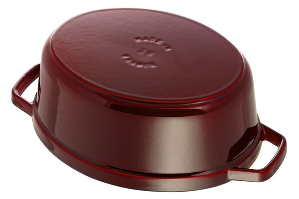 Oválny liatinový hrniec Staub 31 cm, grenadina