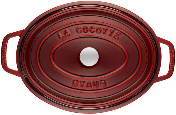 Oválny liatinový hrniec Staub 31 cm, grenadina