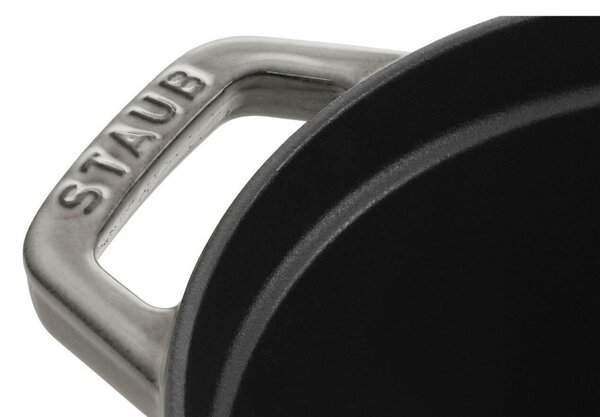 Oválny liatinový hrniec Staub 31 cm, šedý
