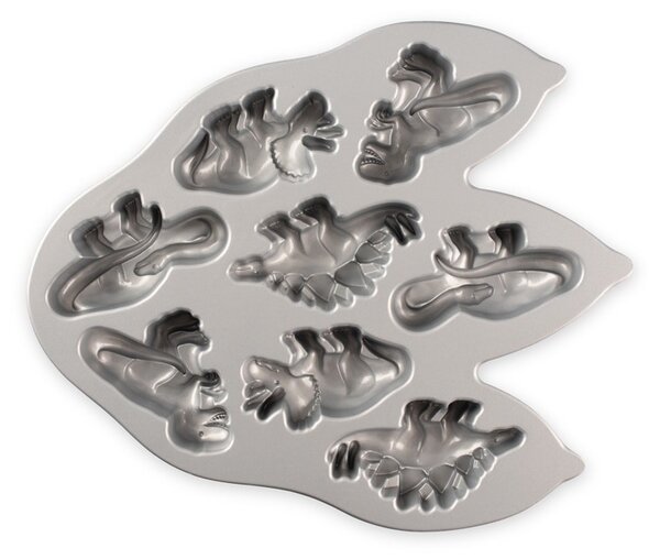 Nordic Ware forma na pečenie - 8 dinosaurov, 3 cup, modrá