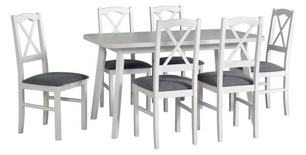 MEBLINE Stôl OSLO 6 + stoličky NILO 11 (6ks.) - súprava DX28