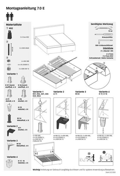 ČALÚNENÁ POSTEĽ, 180/200 cm, modrosivá Beldomo - Sleep - Postele