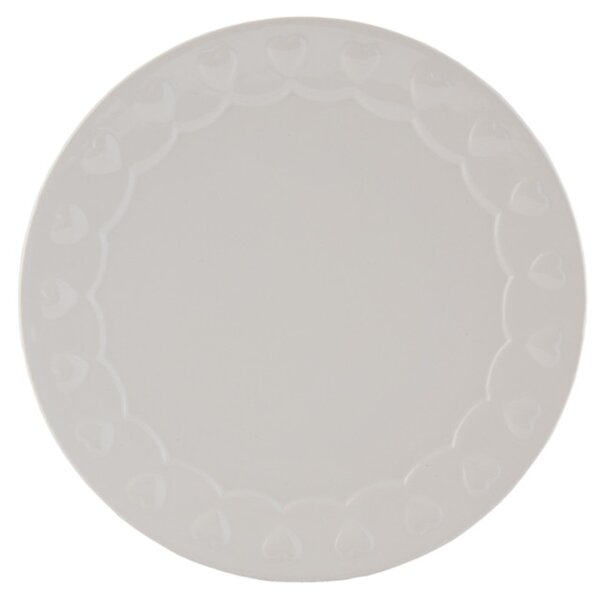 ROMANTIC LOVE tanier 21 biela keramika