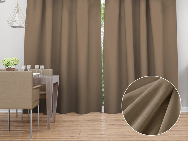 Biante Zamatový záves Velvet Prémium SVP-034 Kávovo hnedý - šírka 135 cm 135x140 cm