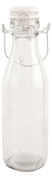 Fľaša na mlieko - sklo biela sklo