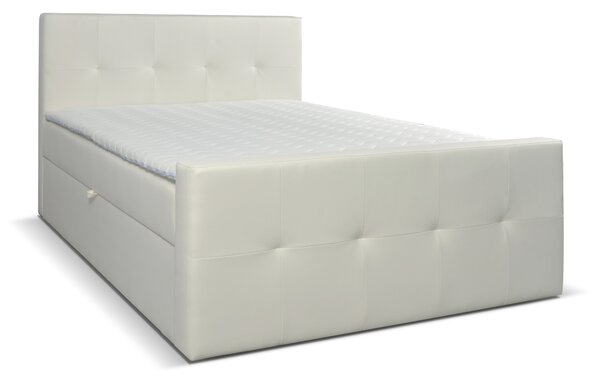 Manželská posteľ Boxspring 180 cm Annira (biela) (s matracom). Vlastná spoľahlivá doprava až k Vám domov. 1033221