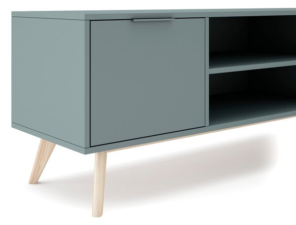 TV stolík sivozelený 140x53x40 cm Pisco – Marckeric