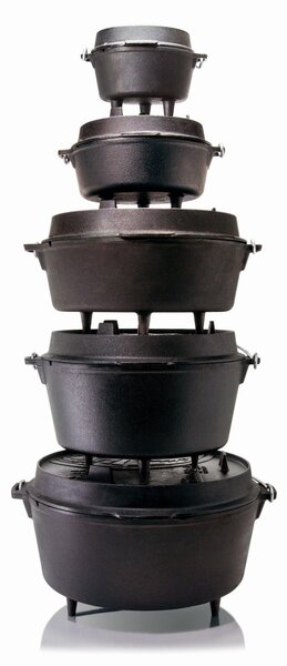Petromax liatinový kotlík Dutch Oven bez nožičiek - 25 cm, 7,5 l s príslušenstvom