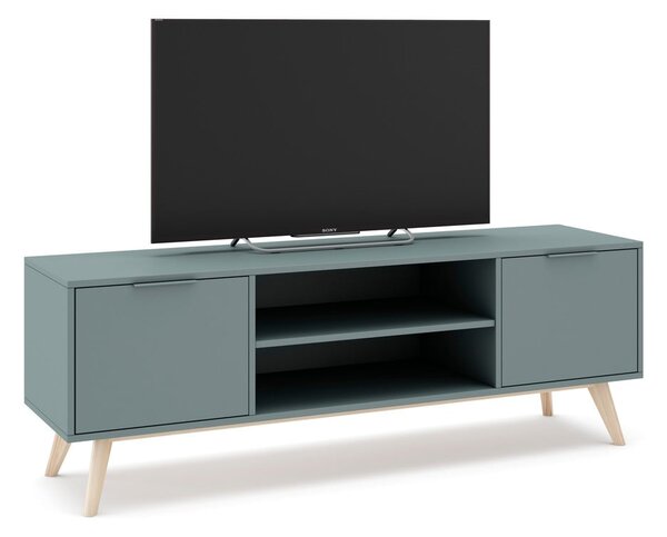 TV stolík sivozelený 140x53x40 cm Pisco – Marckeric
