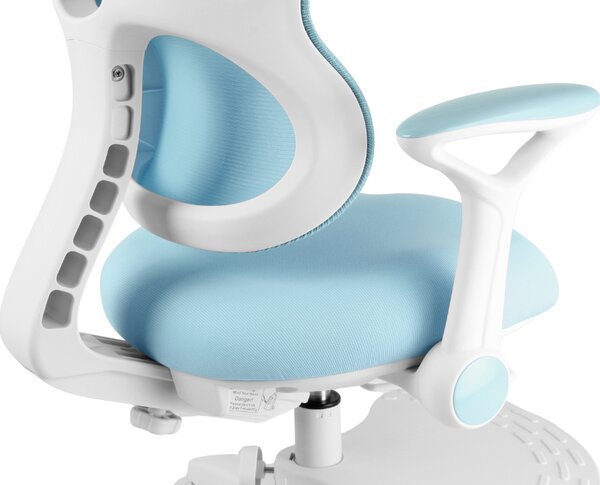Detská rastúca stolička Neoseat JUNI 006 — látka, prateľný poťah, modrá