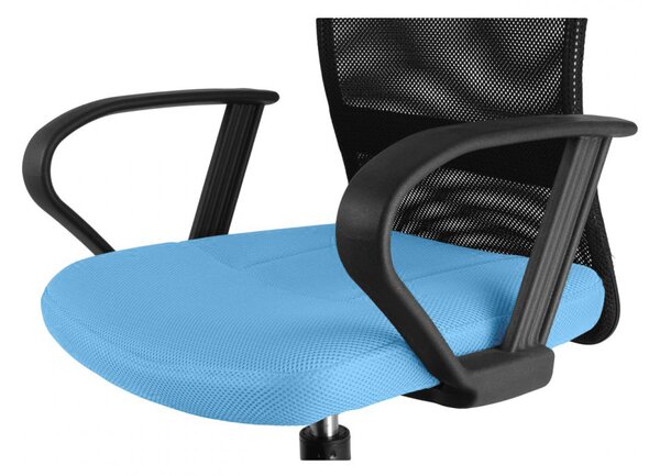 Detská stolička Neoseat MONKEY s podnožou — látka, čierna / svetlo modrá