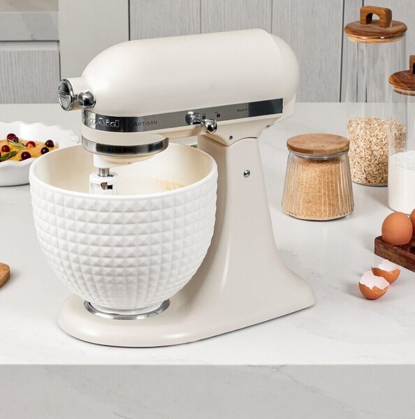 Kuchynský robot KitchenAid Artisan 5KSM156 - porcelánová biela s keramickou misou