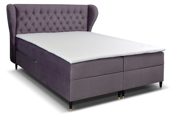 Kontinentálna posteľ 180 cm Ortun (fialová) (s matracom). Vlastná spoľahlivá doprava až k Vám domov. 1033266