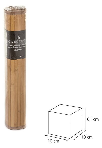 Bambusový koberec behúň v prírodnej farbe 60x200 cm – Casa Selección