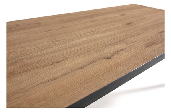 Čierny/prírodný konferenčný stolík s doskou v dubovom dekore 60x120 cm Sindi – Marckeric