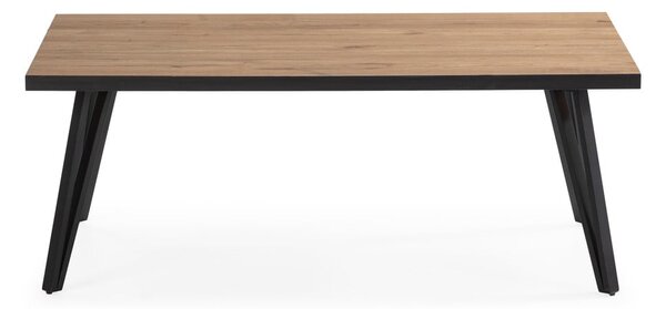 Čierny/prírodný konferenčný stolík s doskou v dubovom dekore 60x120 cm Sindi – Marckeric