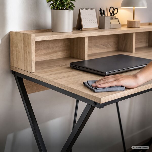 Ak furniture Písací stôl Flexo 100 cm dub Sonoma/čierny
