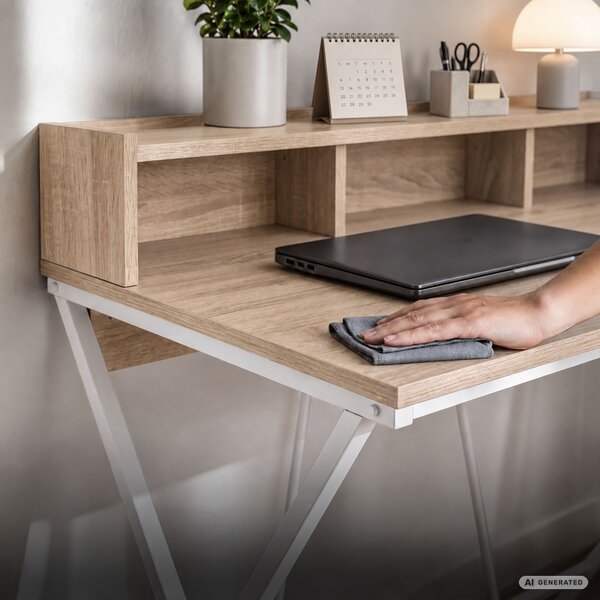 Ak furniture Písací stôl Flexo 100 cm dub Sonoma/biely