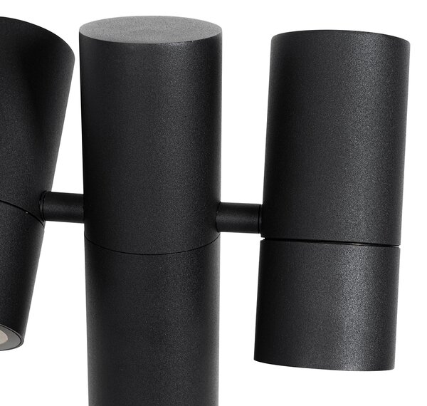 Stojaca vonkajšia lampa čierna 50 cm 2-svetlá nastaviteľná - Duo