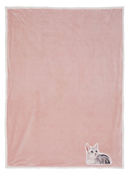 Deka-prehoz 130x160cm ružová polyester
