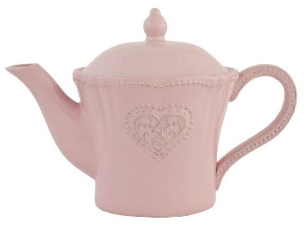 Čajník SRDIEČKO ružová ružová keramika