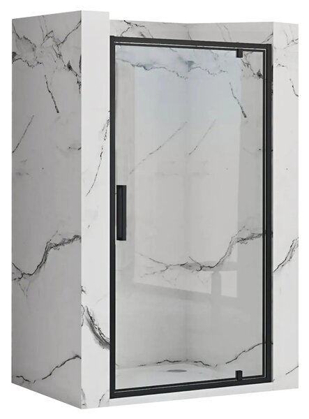 Rea Rapid Swing, 1-krídlové sprchové dvere 70 x 195 cm, 6mm číre sklo, čierny profil, REA-K6407