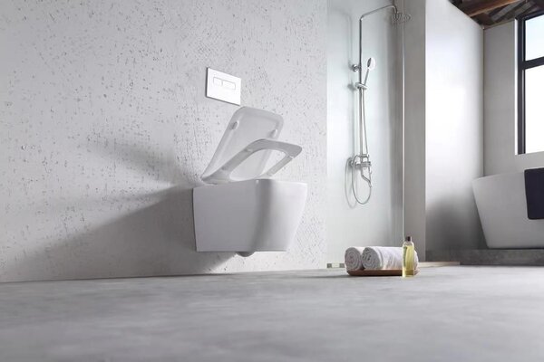 Závesná WC misa REA MARTIN SLIM RIMLESS DUROPLAST