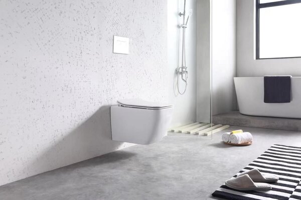 Závesná WC misa REA MARTIN SLIM RIMLESS DUROPLAST