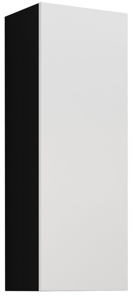 MEBLINE Vitrína plná 90 VIGO VG5C čierna / biely lesk