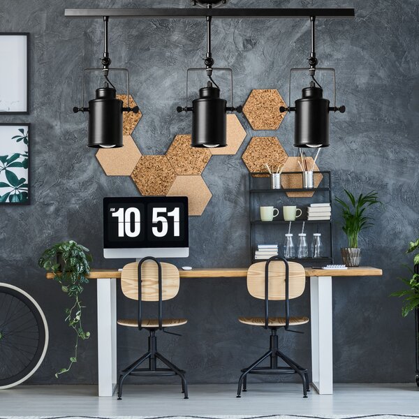 Toolight - Reflektorová lampa 3 x E27 APP487-3C, čierna, OSW-00653