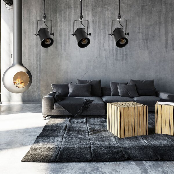 Toolight - Reflektorová lampa 3 x E27 APP487-3C, čierna, OSW-00653