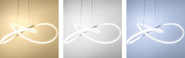 Toolight - Ring, LED závesné svietidlo + diaľkové ovládanie APP396-CP, biela, OSW-06912