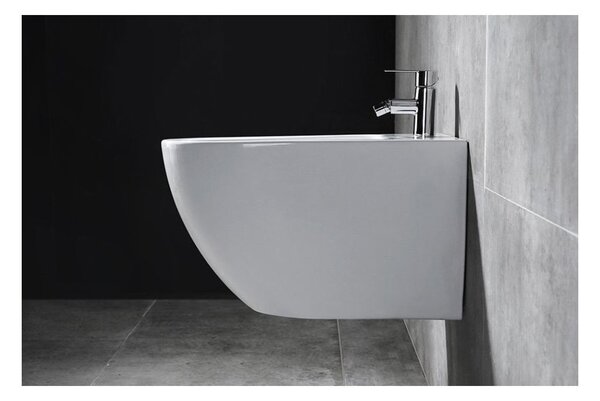 Rea Carlo mini - Závesný bidet, biela, REA-C2276