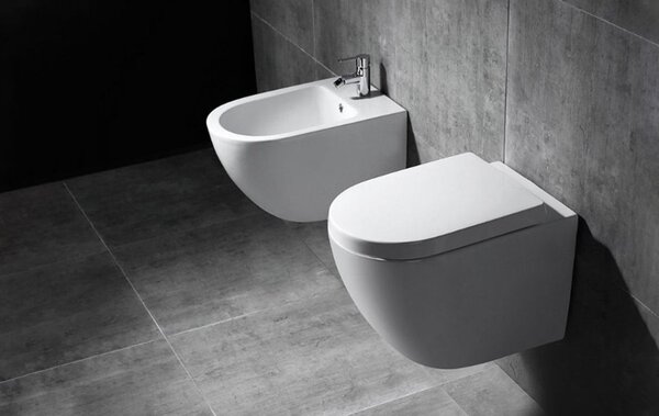 Rea Carlo mini - Závesný bidet, biela, REA-C2276