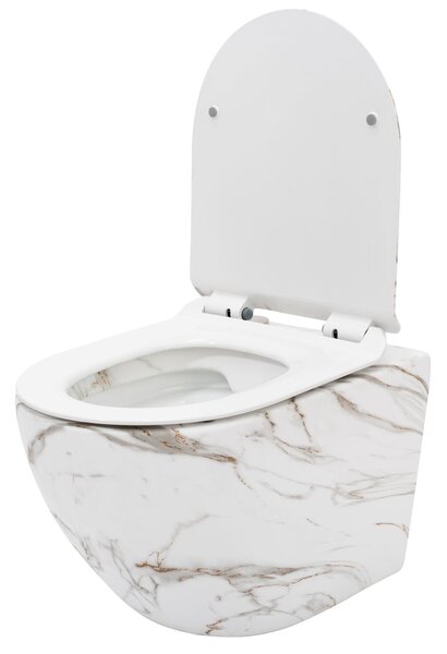 Závesná WC misa Carlos Slim Rimless - matná láva