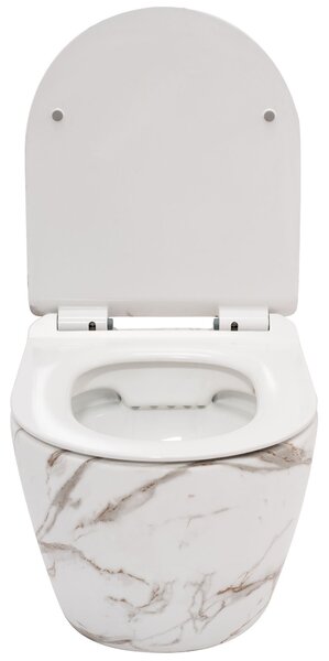 Závesná WC misa Carlos Slim Rimless - matná láva