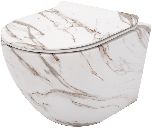 Závesná WC misa Carlos Slim Rimless - matná láva