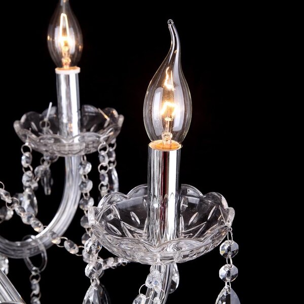 Toolight - Krištáľová nástenná lampa 2xE14 60W 300757, chrómová, OSW-04603