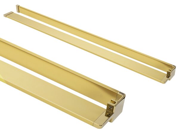 Rea Evo, závesná polica pre sprchové zásteny typu Walk-in max. šírka 120 cm, zlatá lesklá, HOM-00653