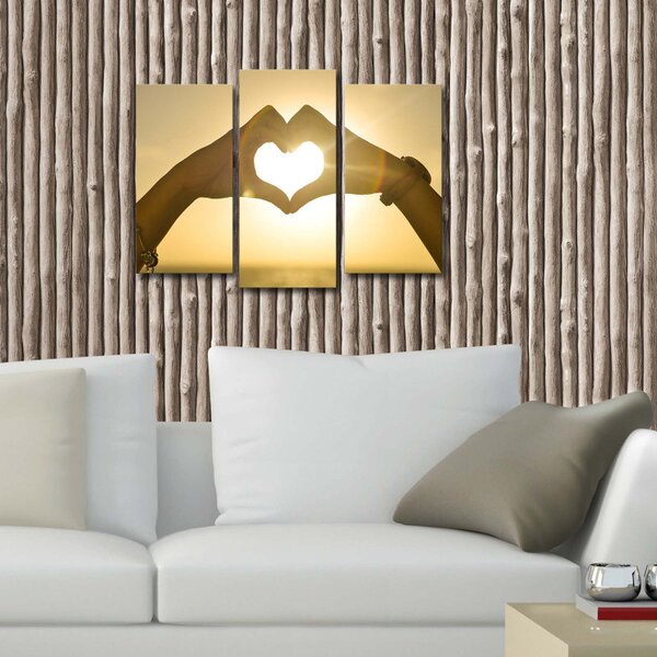 (3730) LOVE nástenná maľba na plátne LED (3 ks)