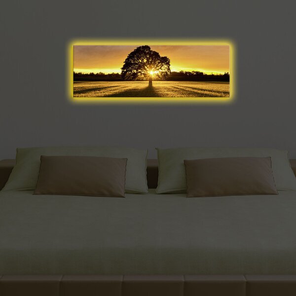 (3720) SUNSET nástenná maľba na plátne LED